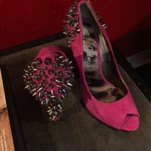 Pink Suede Heels